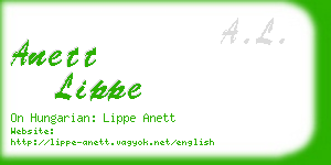 anett lippe business card